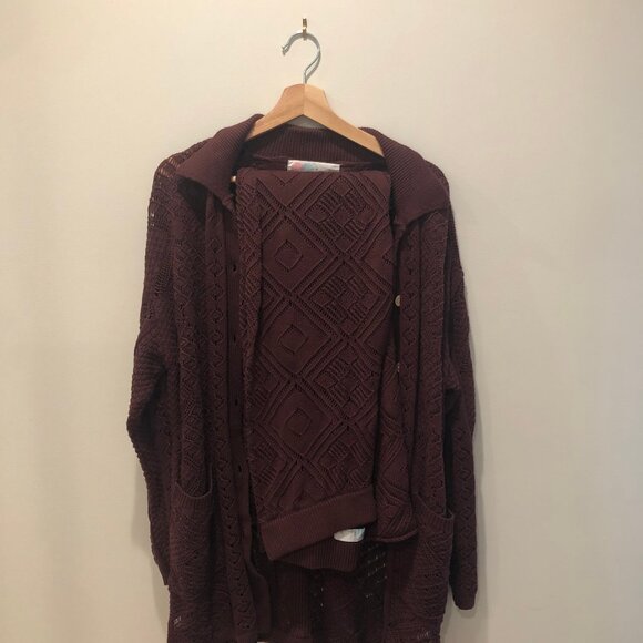 Free People Get Away Fauxchet Set - Color: Rum Raisin - Size: Medium NWT - Picture 4 of 7